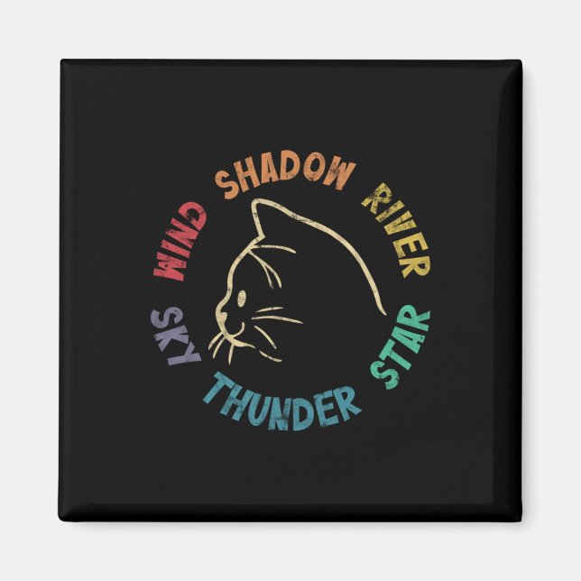 Wind Shadow River Star Thunder Sky Cat Fell Pull Magnet (Vorne)
