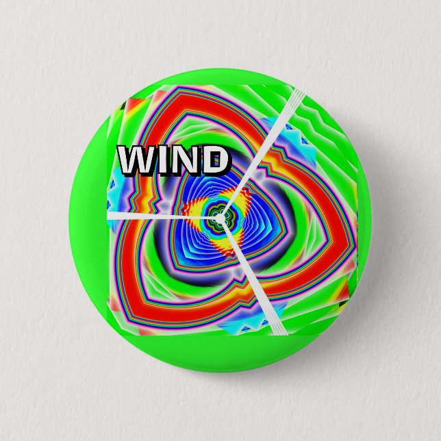 WIND (Sie können das Wort ändern) Button (Vorderseite)