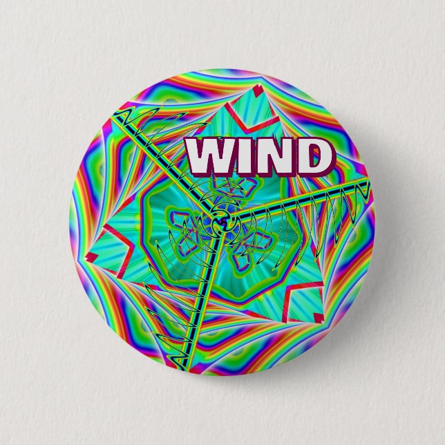 WIND (Sie können das Wort ändern) Button (Vorderseite)