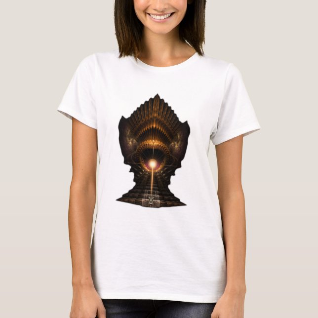 Wind Storm Fraktal Art ISO T-Shirt (Vorderseite)