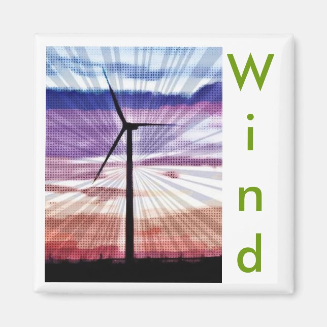 Wind Sunrise-Bild Magnet (Vorne)