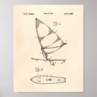 Wind Surfboard 1982 Patent Art Old Peper