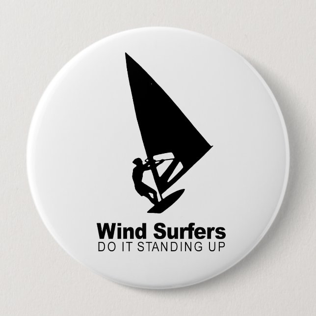 Wind Surfer machen es im Stehen Button (Vorderseite)