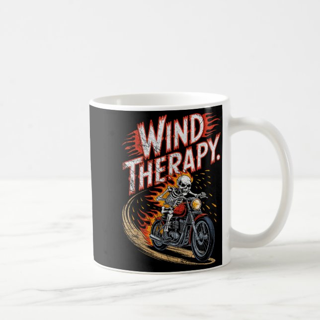 Wind Therapy Motorbike Motorcycle Men Women  Kaffeetasse (Rechts)