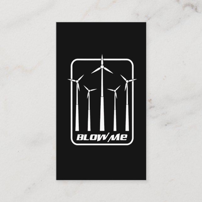 Wind-Turbine-Ausrüstungs-Shirt brennen mich - Visitenkarte (Vorderseite)