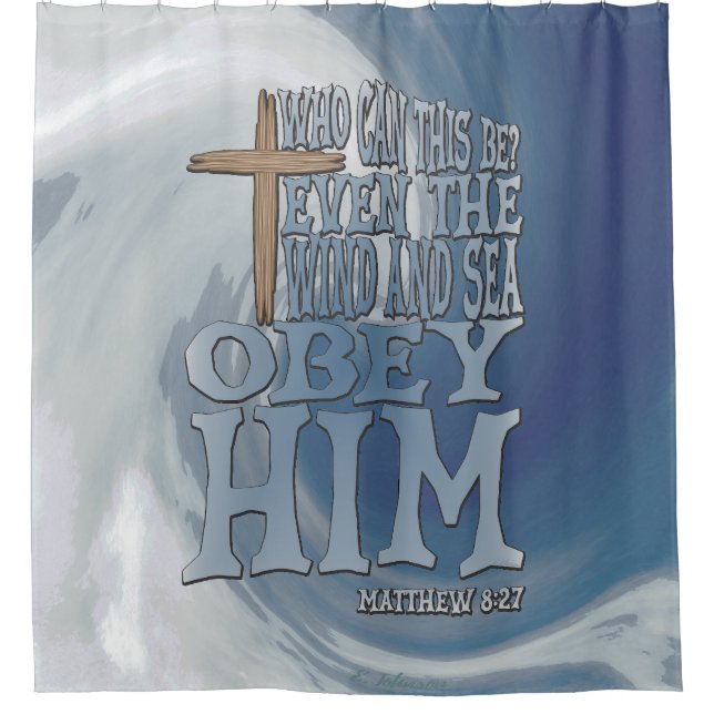 Wind und Wave Obey auf der Großen Wellenbahn Duschvorhang (Vorderseite)