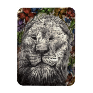 Wind unter meinem Wings African Lion Wildlife Art Magnet