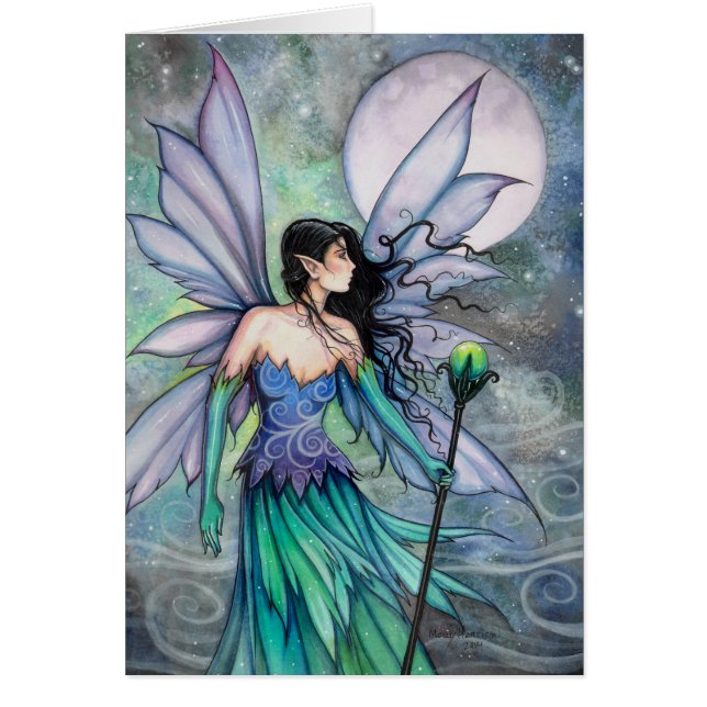 Wind Watercolor Fantasy Fairy Art (Vorne)