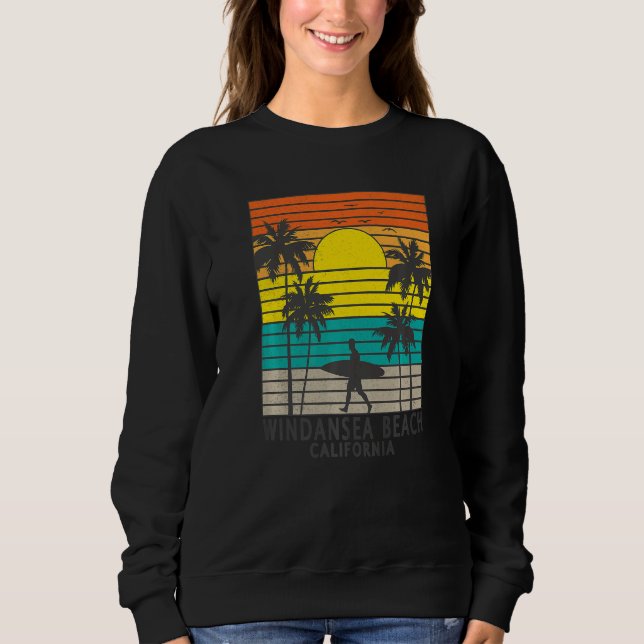 Windansea Beach California CA Surfer Surfing Surf  Sweatshirt (Vorderseite)