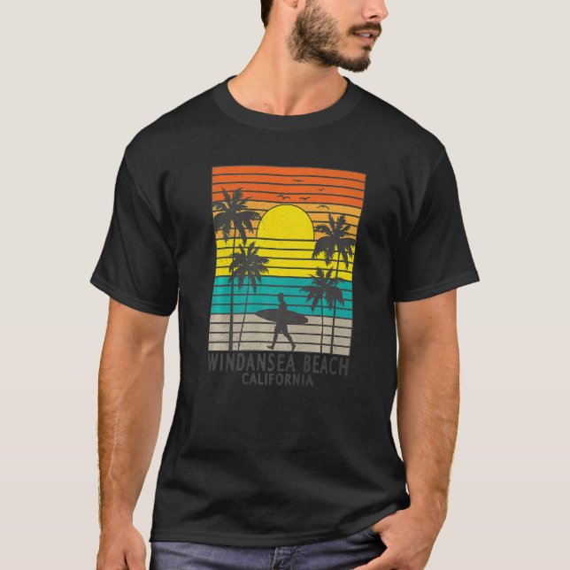 Windansea Beach California CA Surfer Surfing Surf  T-Shirt (Vorderseite)