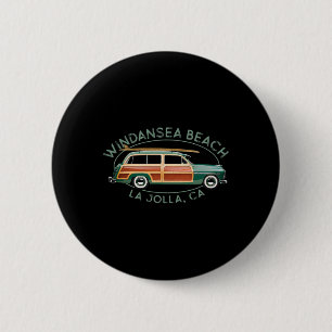 Windansea Beach, La Jolla, Kalifornien Vintage-Sur Button
