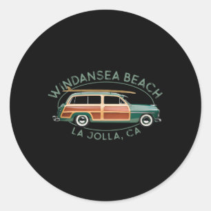 Windansea Beach La Jolla Runder Aufkleber