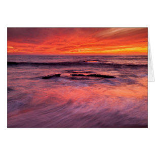Windansea Beach Roter Sonnenuntergang