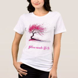 Windblown Cherry Blossom Tree Tri-Blend Shirt