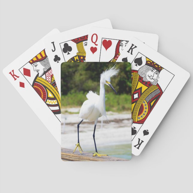 Windblown Egret Deck of Cards Spielkarten (Rückseite)