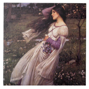 Windblumen-von John William Waterhouse, 1902 Fliese