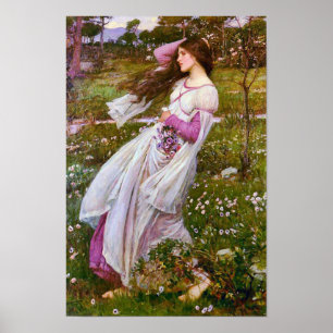 Windblumen von John William Waterhouse Poster