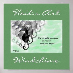 Windchime Haiku Art Print Poster