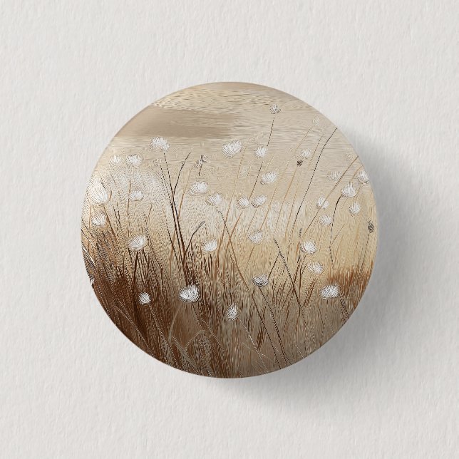Winddurchwehte Wildblumen #1  Button (Vorderseite)