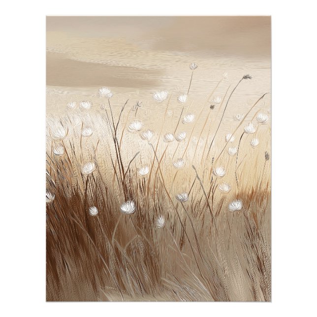 Winddurchwehte Wildblumen #1  Fotodruck (Vorne)