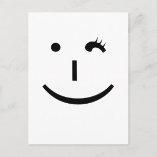 Winde Emoticon - eine lustige Art, Hi zu sagen Postkarte