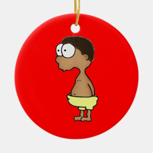 Windel-Junge Keramik Ornament (Vorne)