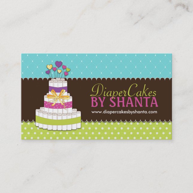 Windel-Kuchen-Visitenkarten Visitenkarte (Vorderseite)