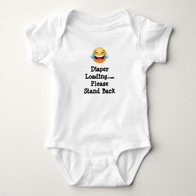 Windel Laden… Bitte Zurücktreten Baby Strampler (Vorderseite)