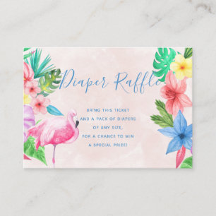 Windel-Raffel-Tropen-Baby-Shower-Einlegekarte Begleitkarte