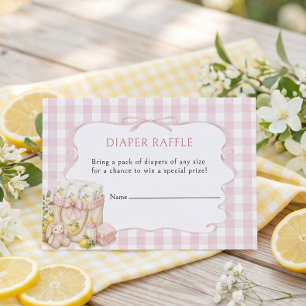Windel-Raffel Zitronen-Thema Babyparty Begleitkarte