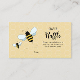 Windel-Raffle-Bienen-Baby-Shower-Karte Begleitkarte