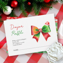 Windel-Raffle für Babyparty im Weihnachtsmann-Hut-
