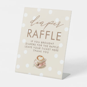 Windel-Raffle-Kaffee-Baby-Shower-Tischschild Sockelschild