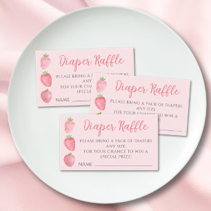 Windel-Raffle Strawberry-Baby-Party Begleitkarte