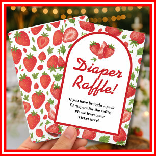 Windel-Raffle Strawberry Berry Sweet Spiel Einladung