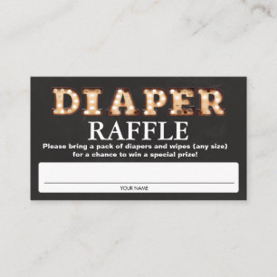 Windel-Raffle-Tickets für Baby-Shower Begleitkarte