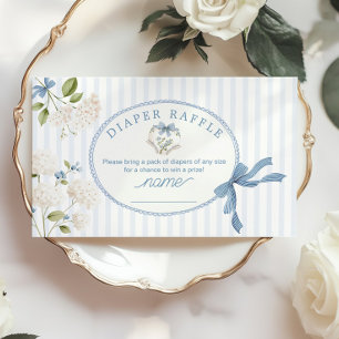 Windel-Raffle Vintage French Coquette Baby Shower Begleitkarte