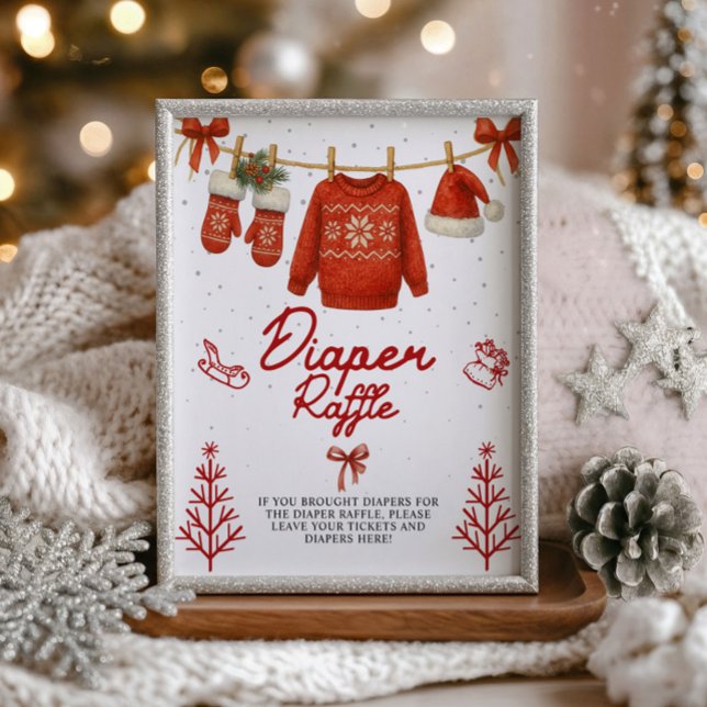 Windel-Raffle Winter-Santa-Schild Fotodruck (Von Creator hochgeladen)