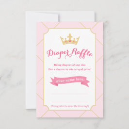 Windeldrehkarten | Princess Baby Shower Girl Einladung