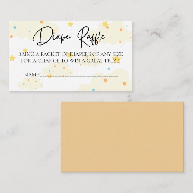 Windeldrehung für Mond und Sterne Begleitkarte (Vorne/Hinten)