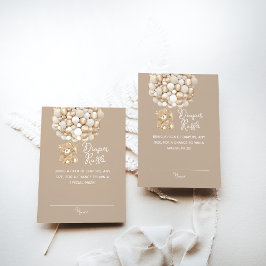 Windelkreuz Geschlecht Neutral Bear Baby Dusche Begleitkarte