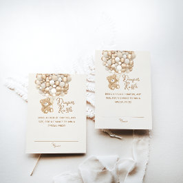 Windelkreuz Geschlecht Neutral Bear Baby Dusche Begleitkarte