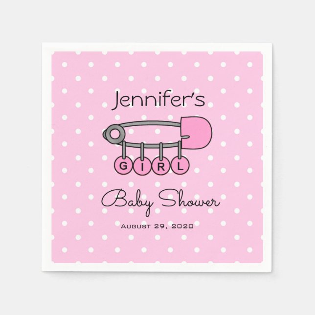 Windeln Button Babydusche Napkins Serviette (Vorderseite)