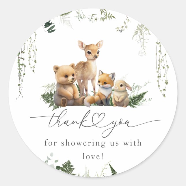 Windeln für neutrale Babydusche aus Holz Runder Aufkleber (Vorderseite)