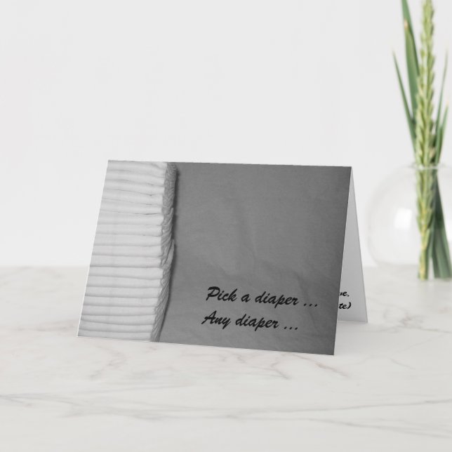 Windeln Herzlichen Glückwunsch zu Ihrer Baby-Grußk Karte (Vorderseite)