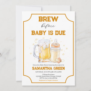Windeln Party Brei bevor Baby mit Baby Dusche Einladung