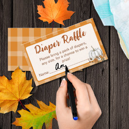 Windeln, Pumpkin Fall Baby Dusche, Kariert Begleitkarte