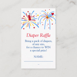 Windeln Raffle 4. Juli Babydusche Begleitkarte