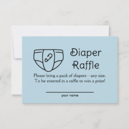 Windeln Raffle Baby Boy Blue Duschekarte Einladung