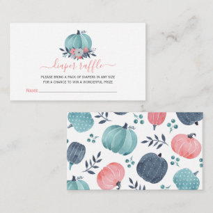 Windeln Raffle Babydusche Kleine Pumpkin-Gehäuse Begleitkarte